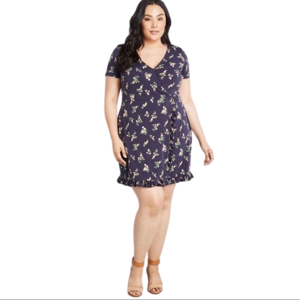 MODCLOTH | Chance Encounter Faux Wrap Dress - Picture 2 of 8